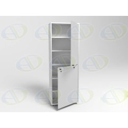 Шкаф металлический двухсекционный однодверный МСК-645.01