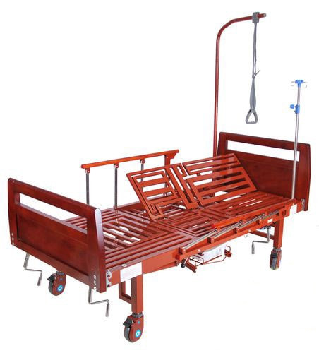 NV-5MT Кровать медицинская механическая с боковым переворачиванием, туалетным устройством и функцией «кардиокресло» НОВИНКА 2017