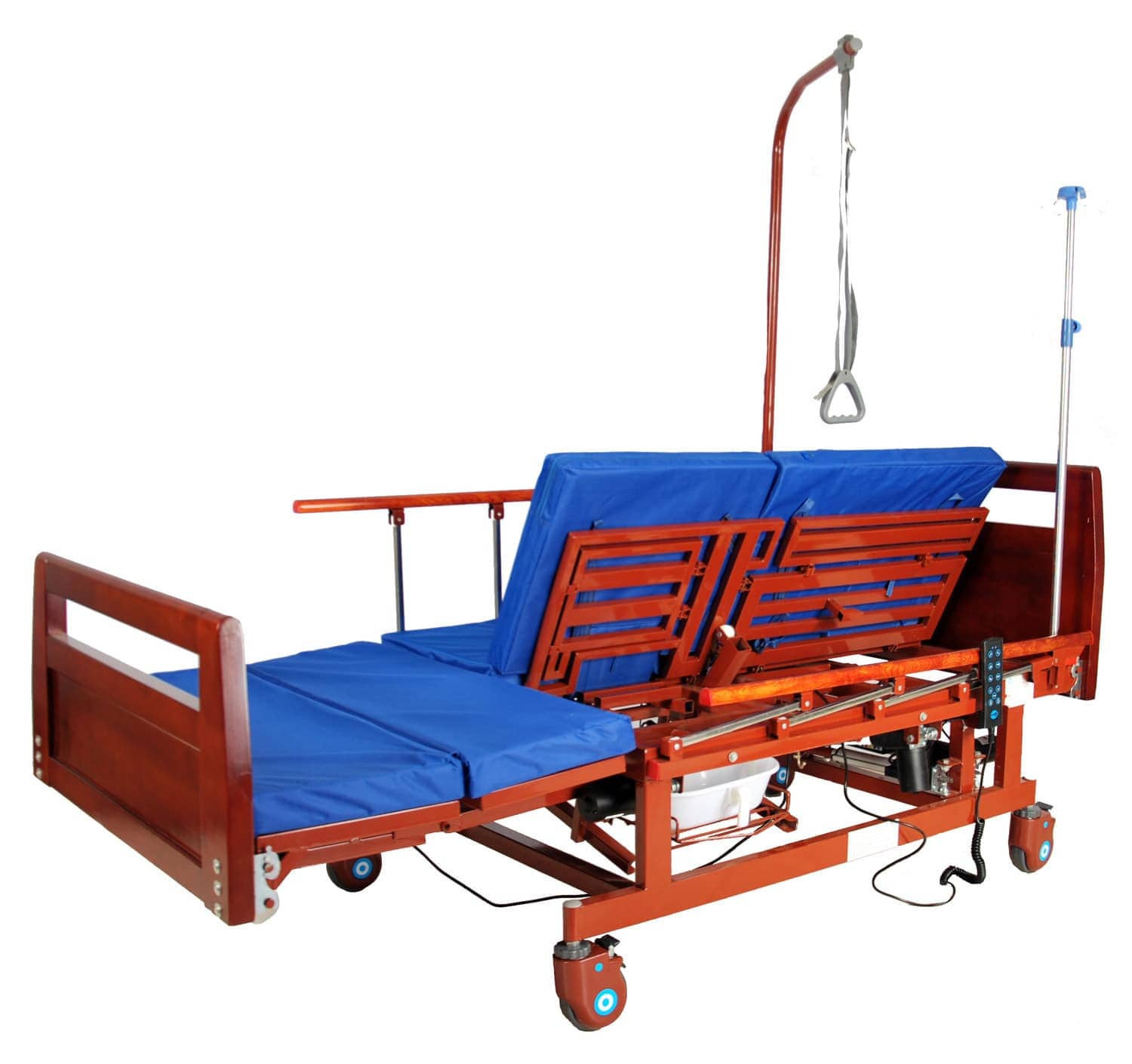 NV-6AT Кровать медицинская электрическая с боковым переворачиванием, туалетным устройством и функцией «кардиокресло»