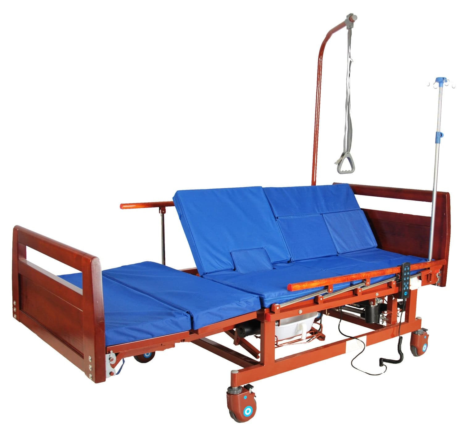 NV-5AT Кровать медицинская электрическая с боковым переворачиванием, туалетным устройством и функцией «кардиокресло»
